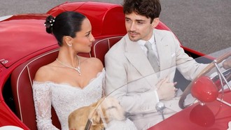 Potret Pernikahan Pebalap F1 Charles Leclerc dengan Influencer Alexandra