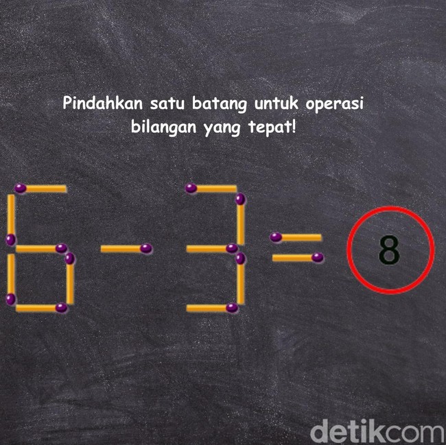 Teka-Teki Ini Terlihat Gampang, Bisa Pindahkan Batang Korek dengan Benar?