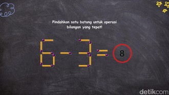 Teka-Teki Ini Terlihat Gampang, Bisa Pindahkan Batang Korek dengan Benar?