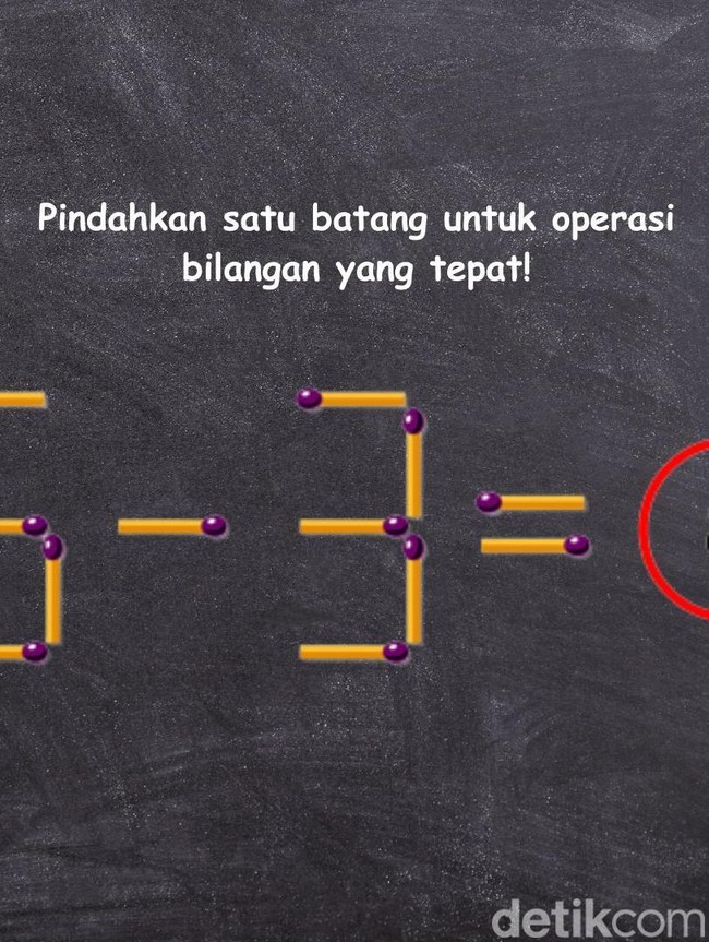 Teka-Teki Ini Terlihat Gampang, Bisa Pindahkan Batang Korek dengan Benar?