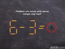 Teka-Teki Ini Terlihat Gampang, Bisa Pindahkan Batang Korek dengan Benar?