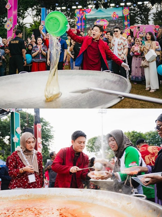 Wow! Bobon Santoso Pecahkan Rekor Dunia Bikin Lontong Cap Go Meh 5 Ribu Porsi