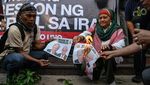 Unjuk Rasa di Manila Tolak Serangan AS-Israel terhadap Iran