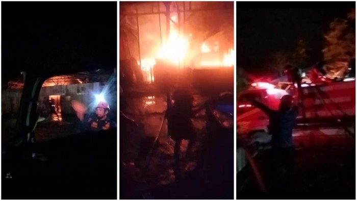 Gudang BBM ilegal di Lampung Selatan terbakar