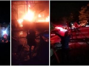 Gudang BBM Ilegal di Lampung Selatan Terbakar