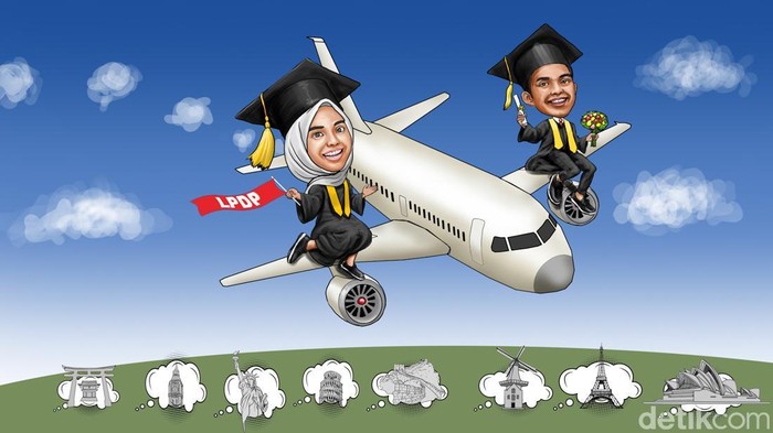 Ilustrasi penerima beasiswa LPDP