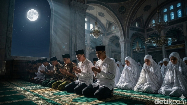 Ilustrasi Sholat Gerhana Bulan