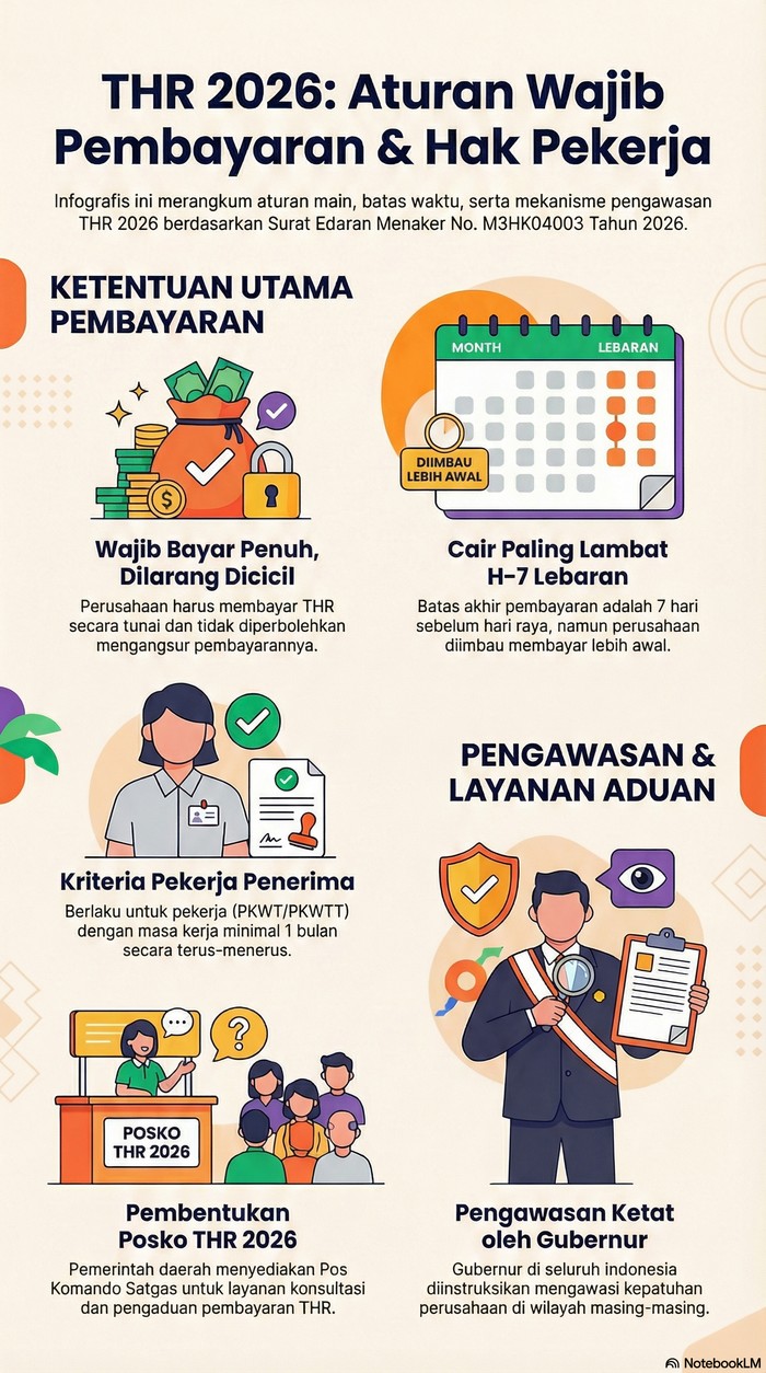 Infografis Aturan THR Idul Fitri 2026