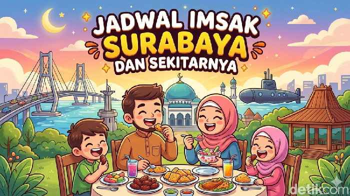 Jadwal imsak untuk wilayah Surabaya dan sekitarnya. 