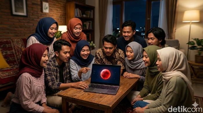 Nonton live streaming Gerhana Bulan Total 3 Maret 2026