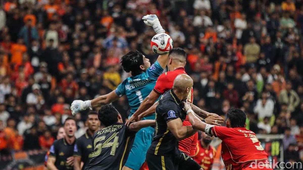 Momen di pertandingan Persija Jakarta vs Borneo FC. (Foto: Rifkianto Nugroho/detikfoto)