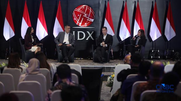 Suasana seminar acara Market Outlook 2026 di Bursa Efek Indonesia, Jakarta, Selasa (3/3/2026). (CNBC Indonesia/Faisal Rahman)