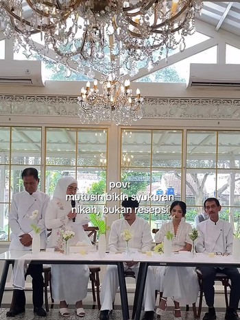 Viral Pasangan Nikah di KUA, Demi Investasi Masa Depan Cuma Gelar Syukuran