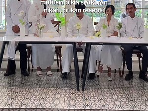 Viral Pasangan Nikah di KUA, Demi Investasi Masa Depan Cuma Gelar Syukuran