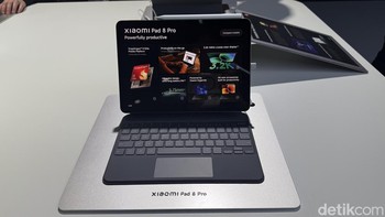 Selain smartphone, Xiaomi juga memamerkan tablet flagship terbarunya yaitu Xiaomi Pad 8 dan Pad 8 Pro. Foto: Virgina Maulita Putri/detikINET