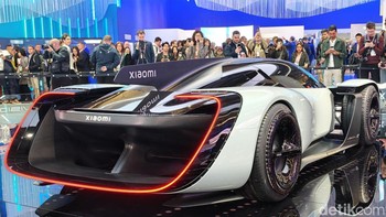 Mobil dengan desain futuristik ini dirancang mengutamakan aerodinamika. Foto: Virgina Maulita Putri/detikINET