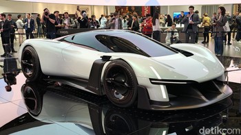 Ini dia yang paling ditunggu-tunggu, hypercar listrik pertama dari Xiaomi yang dinamai Vision Gran Turismo. Foto: Virgina Maulita Putri/detikINET