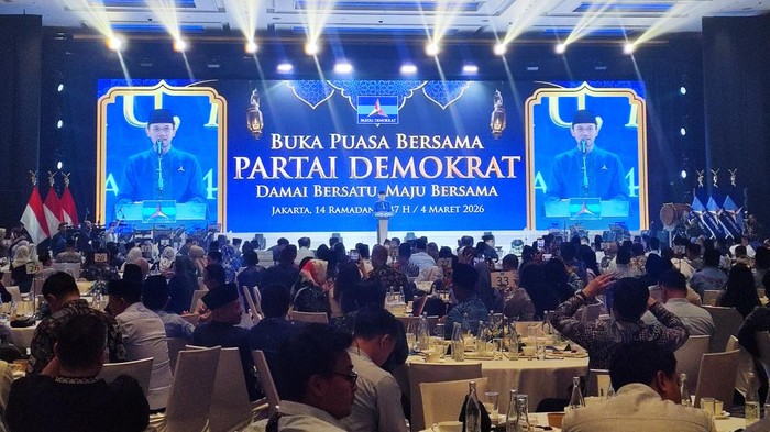 Ketum Partai Demokrat Agus Harimurti Yudhoyono  (AHY) menyampaikan hal itu di acara buka bersama Partai Demokrar di Hotel Fairmont, Jakarta, Rabu (4/3/2026).