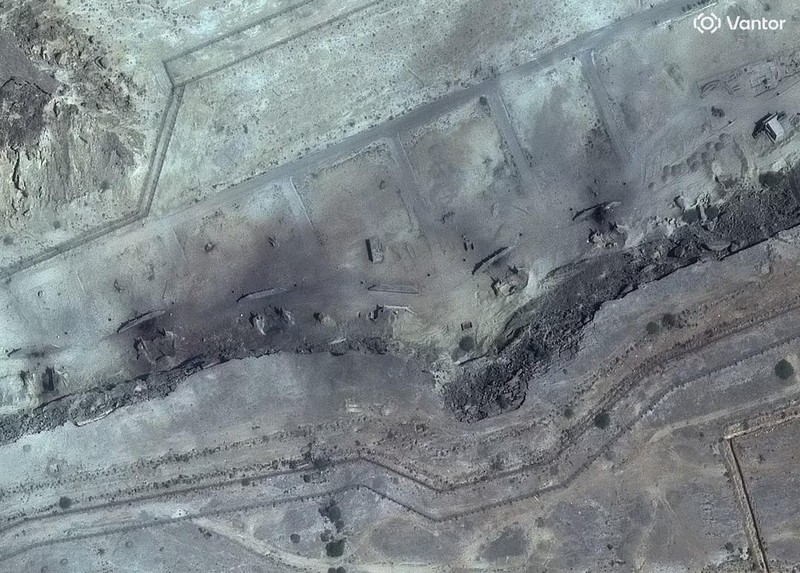 Citra satelit menunjukkan skala serangan Iran