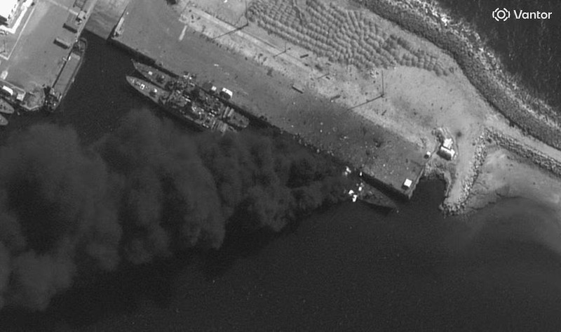 Citra satelit menunjukkan skala serangan Iran