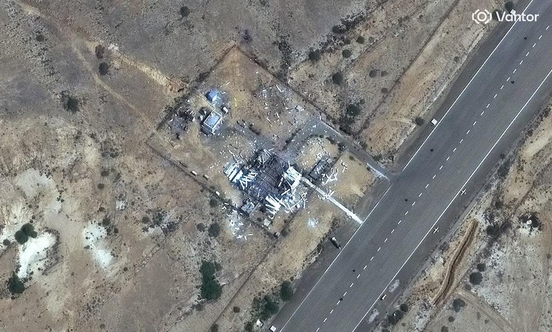 Citra satelit menunjukkan skala serangan Iran