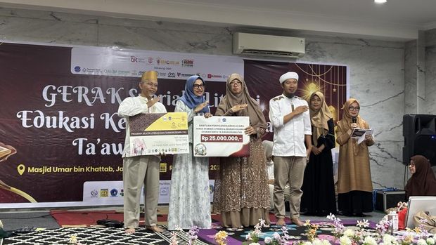CT ARSA Foundation berkolaborasi dengan AirNav Indonesia dan Sakinah Finance menggelar program literasi disertai buka puasa bersama komunitas disabilitas. (Rachma Indira/detikcom)