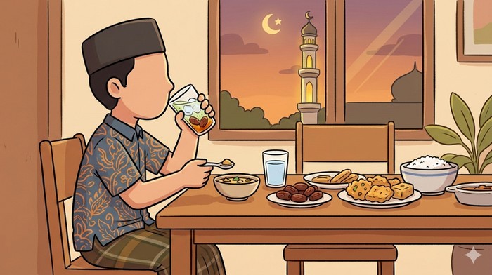 Ilustrasi buka puasa Ramadan