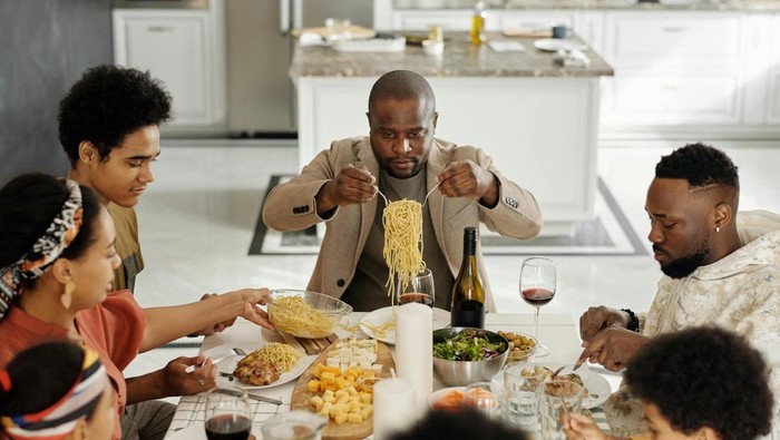 Family Having Dinner Together