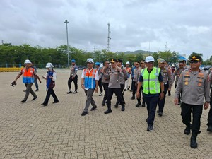 Kapolda Banten Cek Pelabuhan Ciwandan, Usul Ubah Alur Cek Tiket Pemudik