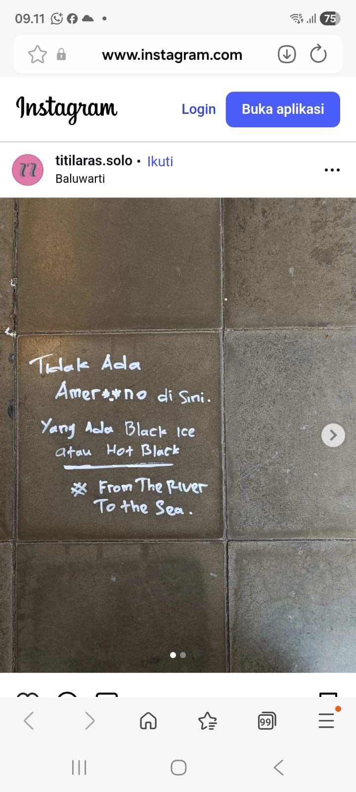 Kedai kopi Titilaras Solo tak lagi menyediakan americano buntut perang AS-Israel vs Iran, Minggu (1/3/2025).