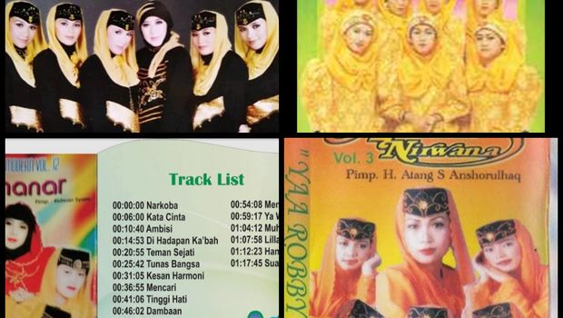 Kolase cover album grup kasidah modern asal Tasikmalaya.