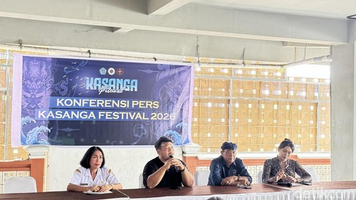 Konferensi Pers Kasanga Festival 2026 di Graha Yowana Suci, (4/3/2026).