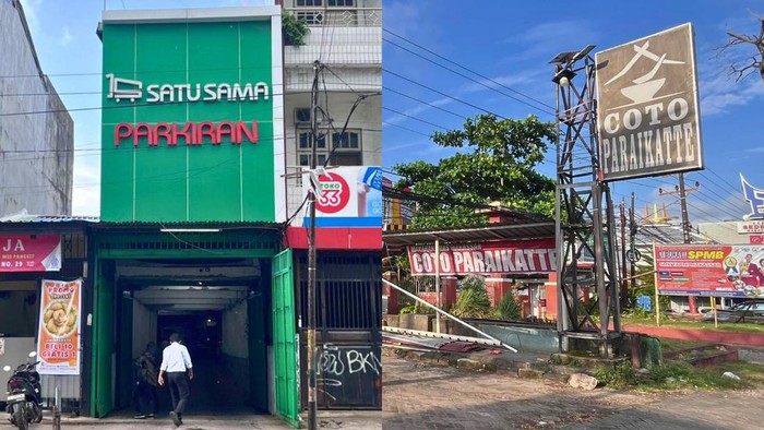 Parkiran Toko Satu Sama dan Coto Paraikatte.