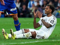 Rodrygo jadi pemain terbaru Real Madrid, alias kelima dalam dua setengah tahun terakhir yang kena cedera ACL (Getty Images/Angel Martinez)