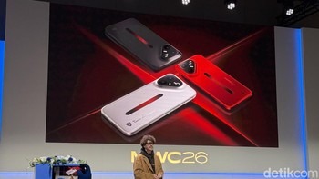 Acara peluncuran Tecno di MWC 2026 dimulai dengan pengumuman kemitraan mereka dengan Tonino Lamborghini. Foto: Virgina Maulita Putri/detikINET