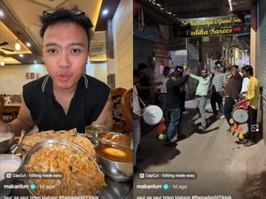 Aa Juju Sahur di India, Dibangunin Musik Keras sampai Makan Biryani Murah