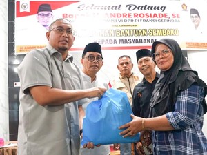 Andre Rosiade ke Kampung Lapai, Bagi 500 Sembako dan Serap Aspirasi Warga