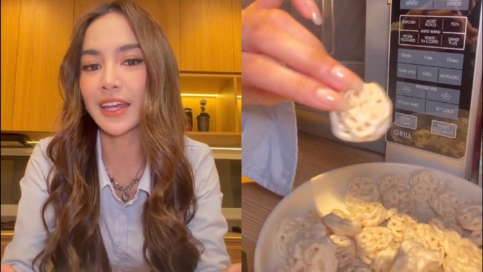 Anti Gagal! Mahalini Bagikan Tips Goreng Kerupuk Pakai Microwave