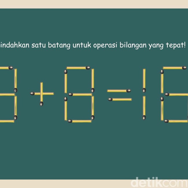 Tes Kemampuan Otak Cukup Pindahkan 1 Batang Korek, Bisa Jawab Semua?