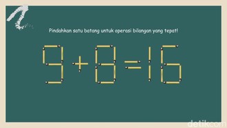 Tes Kemampuan Otak Cukup Pindahkan 1 Batang Korek, Bisa Jawab Semua?