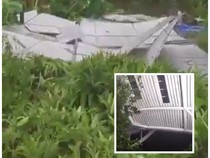 Angin Kencang Robohkan Atap Bandara Ngurah Rai