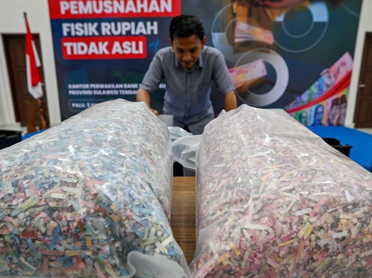 BI Sulteng Musnahkan 5.000 Lembar Uang Palsu