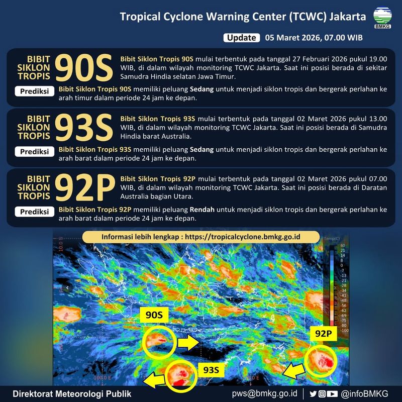Bibit Siklon Tropis 5 Maret 2026