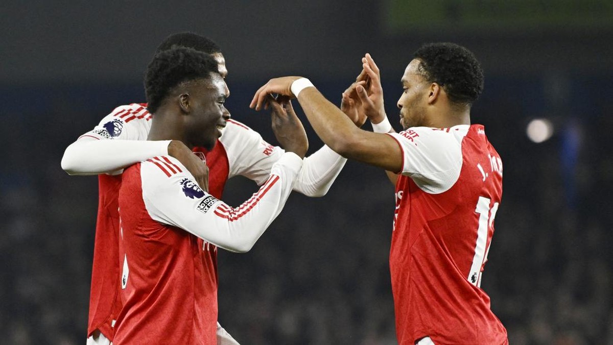 Arsenal menang 1-0 di kandang Brighton & Hove Albion lewat gol Bukayo Saka. (Foto: REUTERS/TONY O BRIEN)