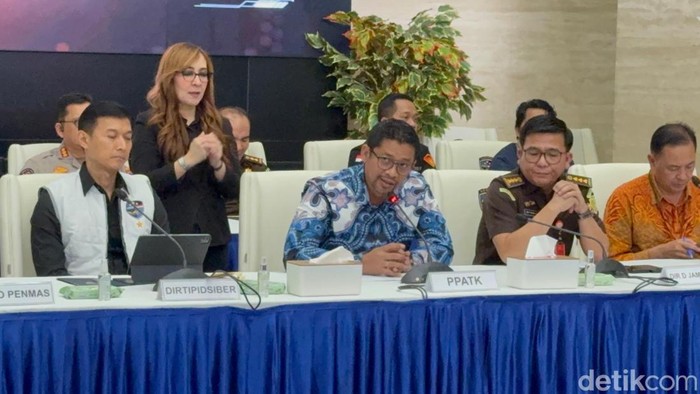 Jumpa pers terkait TPPU dari kasus Judi Online di Bareskrim Polri, Jakarta Selatan, Kamis (5/3/2026).