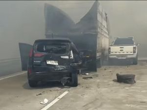 Asap Tebal Pembakaran Lahan Picu Kecelakaan Beruntun di Tol Binjai-Langsa