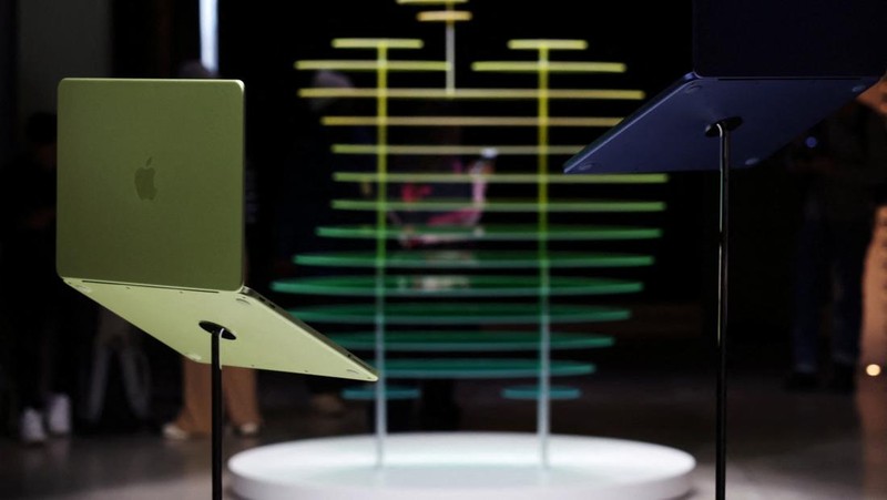 Apple's new entry-level Mac laptop, the MacBook Neo is on display during an event in New York City, U.S., March 4, 2026. REUTERS/Shannon Stapleton