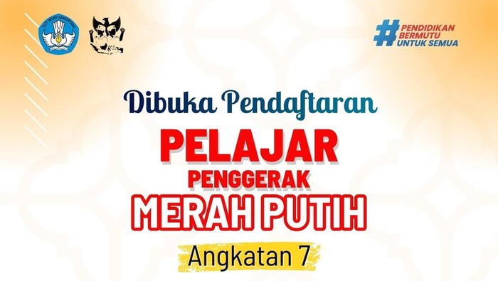 Pendaftaran Pelajar Penggerak Merah Putih Angkatan 7 Dibuka!