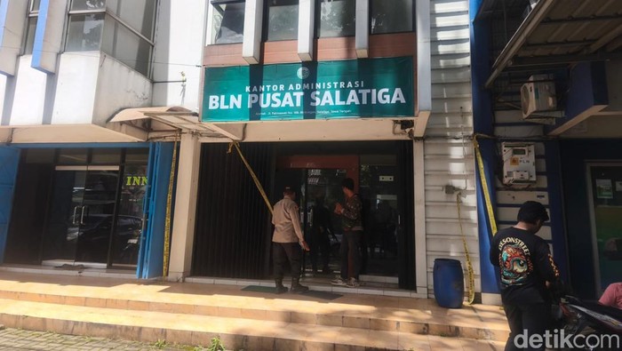 Kantor Koperasi BLN Salatiga digeledah polisi, Kamis (5/3/2026).