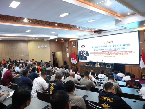Polda Bali menggelar rapat koordinasi lintas sektor operasi ketupat agung 2026